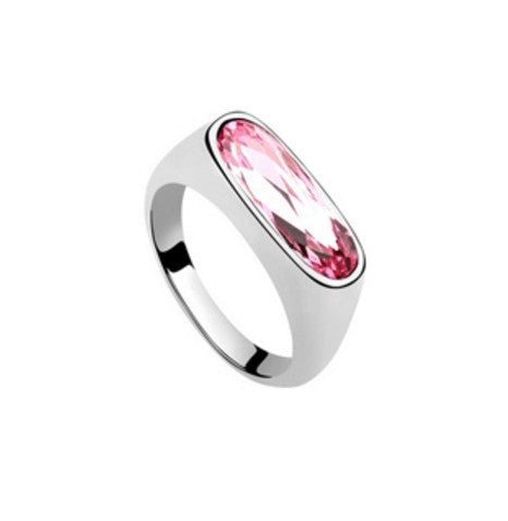 Austrian White Gold Crystal Ring